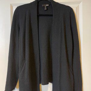 Aqua XS Black Cashmere Cardigan with Pockets